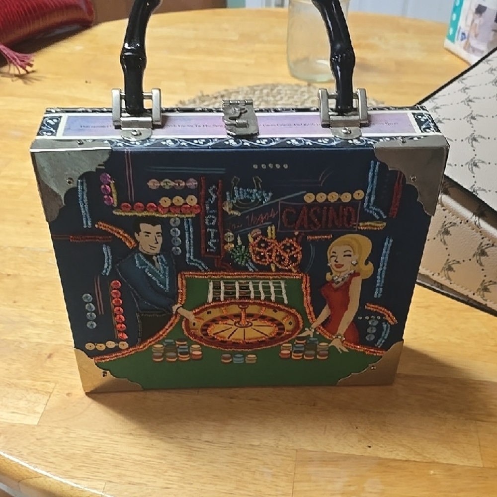 Vintage Casino Themed Handbag